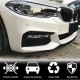 Накладка на передний бампер Карбон V3 (2017-2020 M-Sport) для BMW 5 серия G30/31