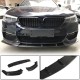 Накладка на передний бампер Карбон V4 (2017-2020 M-Sport) для BMW 5 серия G30/31