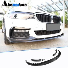 Накладка на передній бампер Карбон V6 (2017-2020 M-Sport) для BMW 5 серія G30/31 рр