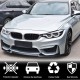 Накладка на передний бампер Lip V8 (для F80, Карбон) для BMW 3 серия F-30/31/34 2012-2019 гг