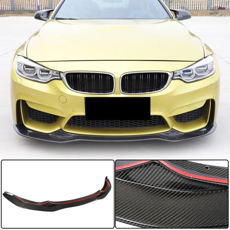 Накладка на передний бампер Lip V9 (для F80, Карбон) для BMW 3 серия F-30/31/34 2012-2019 гг