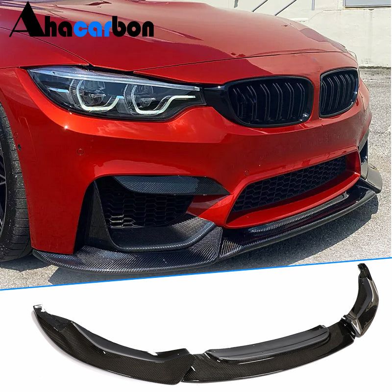 Накладка на передний бампер Карбон V10 (для F80) для BMW 3 серия F-30/31/34 2012-2019 гг