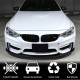 Накладка на передний бампер Lip V4 (для F82/F83, Карбон) для BMW 4 серия F-32 2012-2020 гг