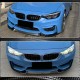 Накладка на передний бампер Lip V8 (для F82/F83, Карбон) для BMW 4 серия F-32 2012-2020 гг