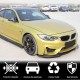 Накладка на передний бампер Lip V9 (для F82/F83, Карбон) для BMW 4 серия F-32 2012-2020 гг