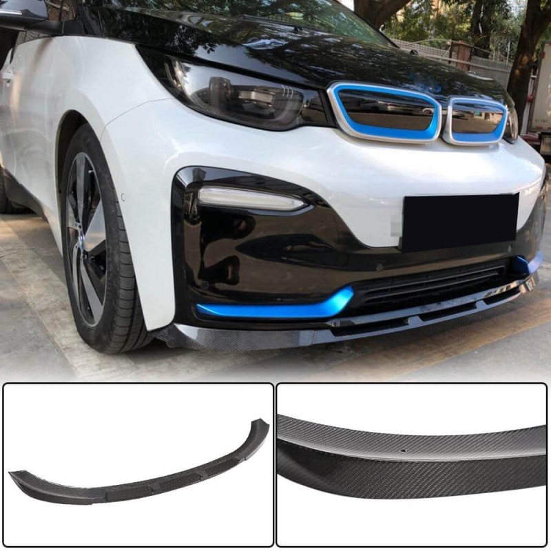 Накладка на передний бампер Карбон V1 для BMW I3 2013-2022 гг