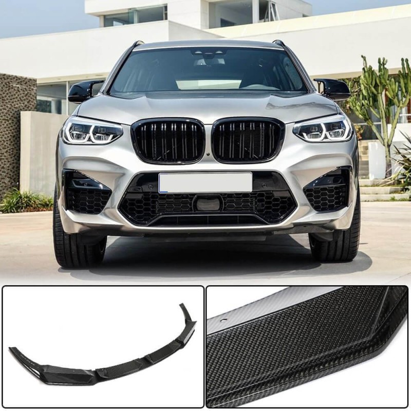 Накладка на передний бампер Карбон V2 (для F98 2019-2021) для BMW X4 G02 2018- гг