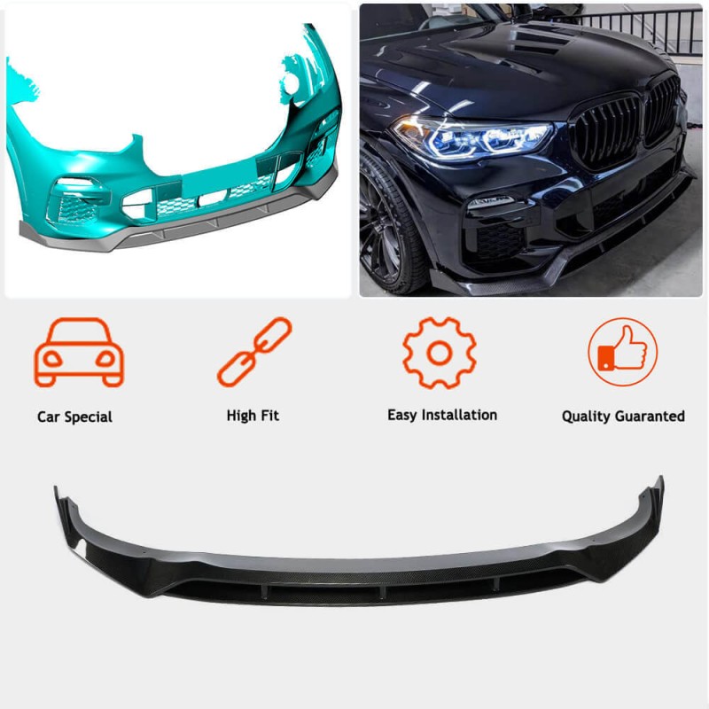 Передняя губа бампера Carbon V2 (2019-2022 M-Sport) для BMW X5 G05 2019- гг Передняя губа бампера Carbon V2 (2019-2022 M-Sport) для BMW X5 G05 2019- гг