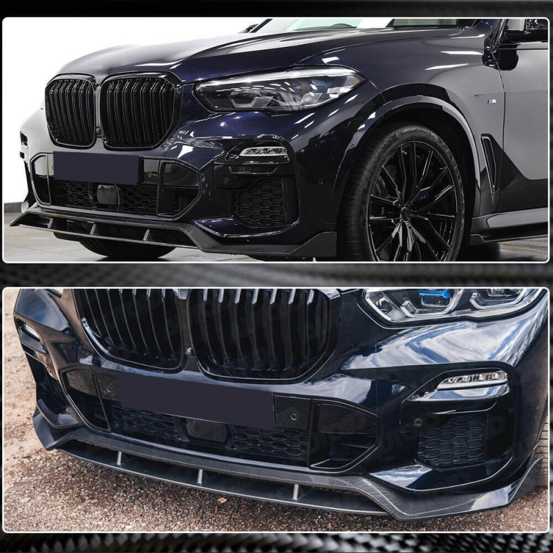 Передняя губа бампера Carbon V2 (2019-2022 M-Sport) для BMW X5 G05 2019- гг Передняя губа бампера Carbon V2 (2019-2022 M-Sport) для BMW X5 G05 2019- гг