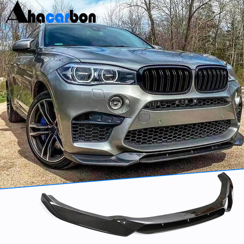 Накладка на передний бампер Карбон V1 (для F86) для BMW X6 F-16 2014-2019 гг