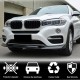 Накладка на передний бампер Карбон V2 (Base) для BMW X6 F-16 2014-2019 гг