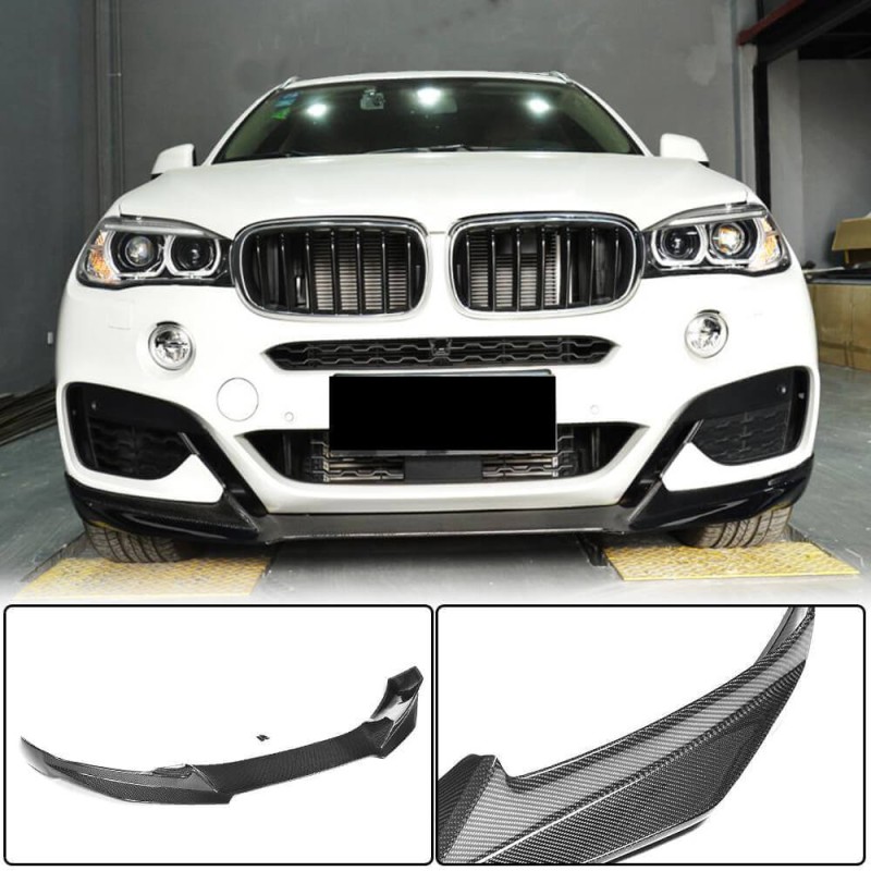 Накладка на передний бампер Карбон (M-Sport) для BMW X6 F-16 2014-2019 гг
