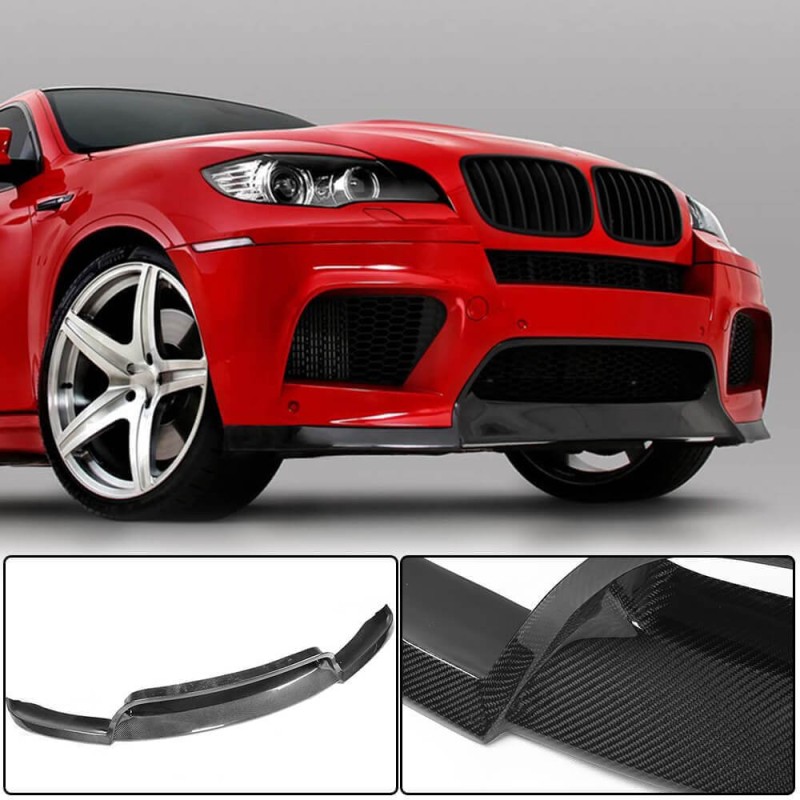 Накладка на передний бампер Карбон V2 (для X6M) для BMW X6 E-71 2008-2014 гг