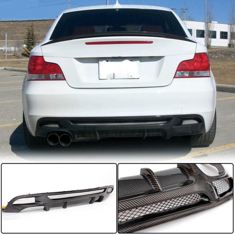 Диффузор заднего бампера V1 для E82/E88 M-Sport, Карбон для BMW 1 серия E81/82/87/88 2004-2011 гг Диффузор заднего бампера V1 для E82/E88 M-Sport, Карбон для BMW 1 серия E81/82/87/88 2004-2011 гг