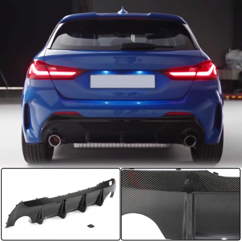 Диффузор заднего бампера Карбон (для M Sport) для BMW 1 серия F40 2019-2024 гг