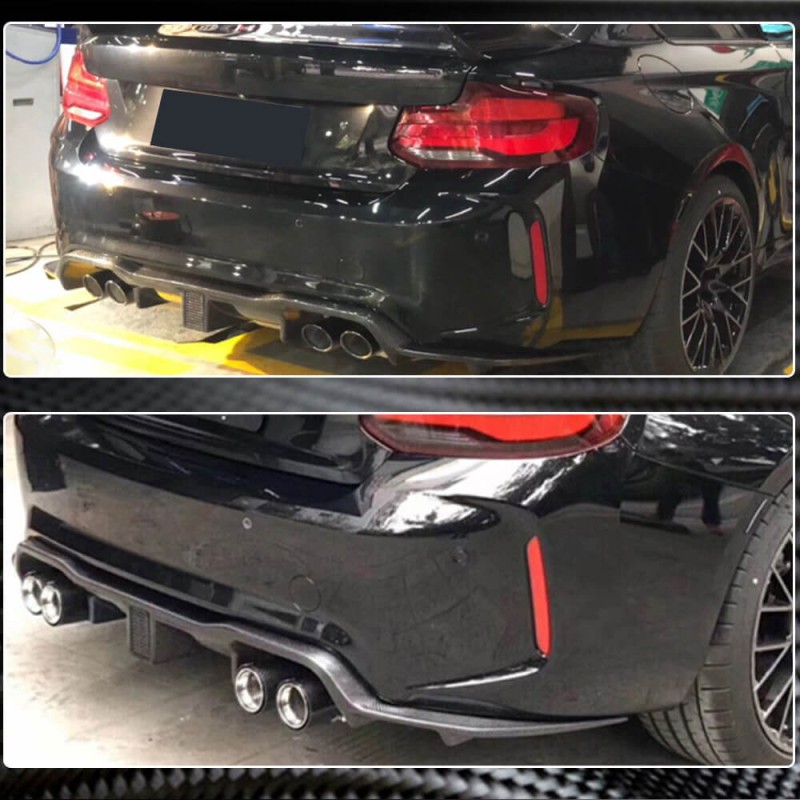 Задний Диффузор V7 (для F87 M2/M2C, Карбон) для BMW 2 серия F22/23 2014-2021 гг Задний Диффузор V7 (для F87 M2/M2C, Карбон) для BMW 2 серия F22/23 2014-2021 гг