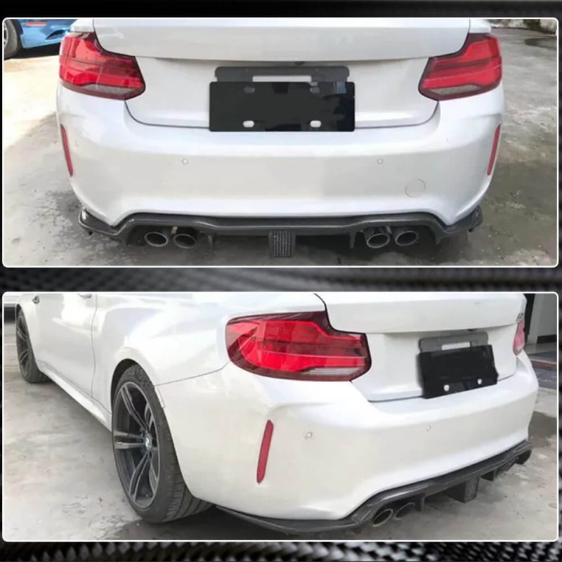 Задний Диффузор V7 (для F87 M2/M2C, Карбон) для BMW 2 серия F22/23 2014-2021 гг Задний Диффузор V7 (для F87 M2/M2C, Карбон) для BMW 2 серия F22/23 2014-2021 гг