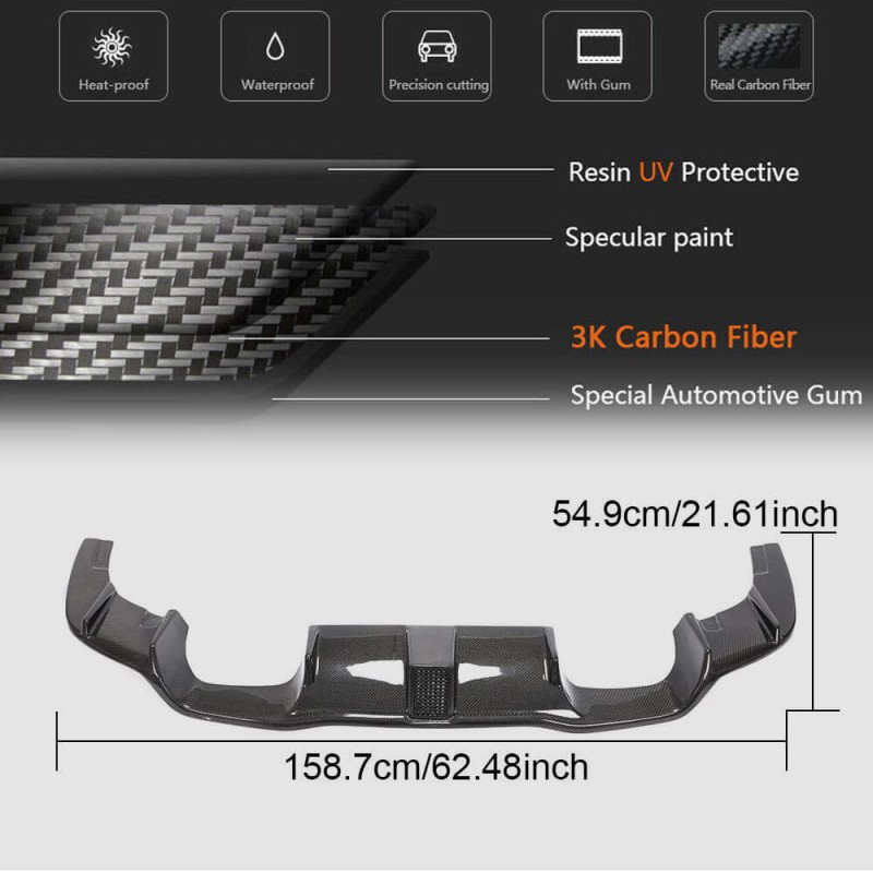 Задний Диффузор V7 (для F87 M2/M2C, Карбон) для BMW 2 серия F22/23 2014-2021 гг Задний Диффузор V7 (для F87 M2/M2C, Карбон) для BMW 2 серия F22/23 2014-2021 гг