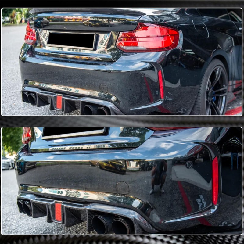 Задний Диффузор V8 (для F87 M2/M2C, Карбон) для BMW 2 серия F22/23 2014-2021 гг Задний Диффузор V8 (для F87 M2/M2C, Карбон) для BMW 2 серия F22/23 2014-2021 гг