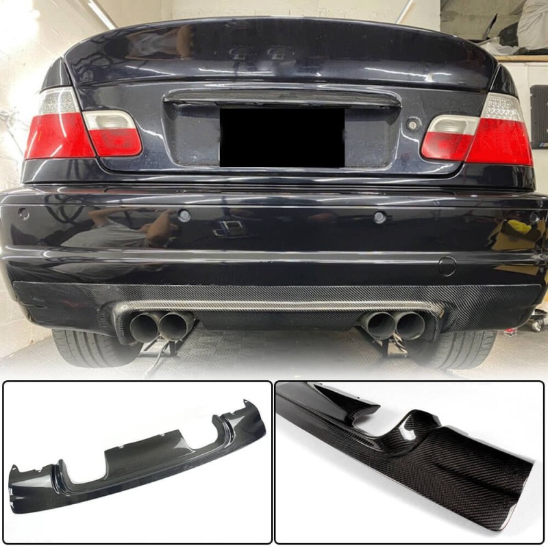 Диффузор заднего бампера Карбон V1 (для M3) для BMW 3 серия E-46 1998-2006 гг