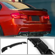 Диффузор заднего бампера Карбон V2 (для M-Sport) для BMW 3 серия F-30/31/34 2012-2019 гг