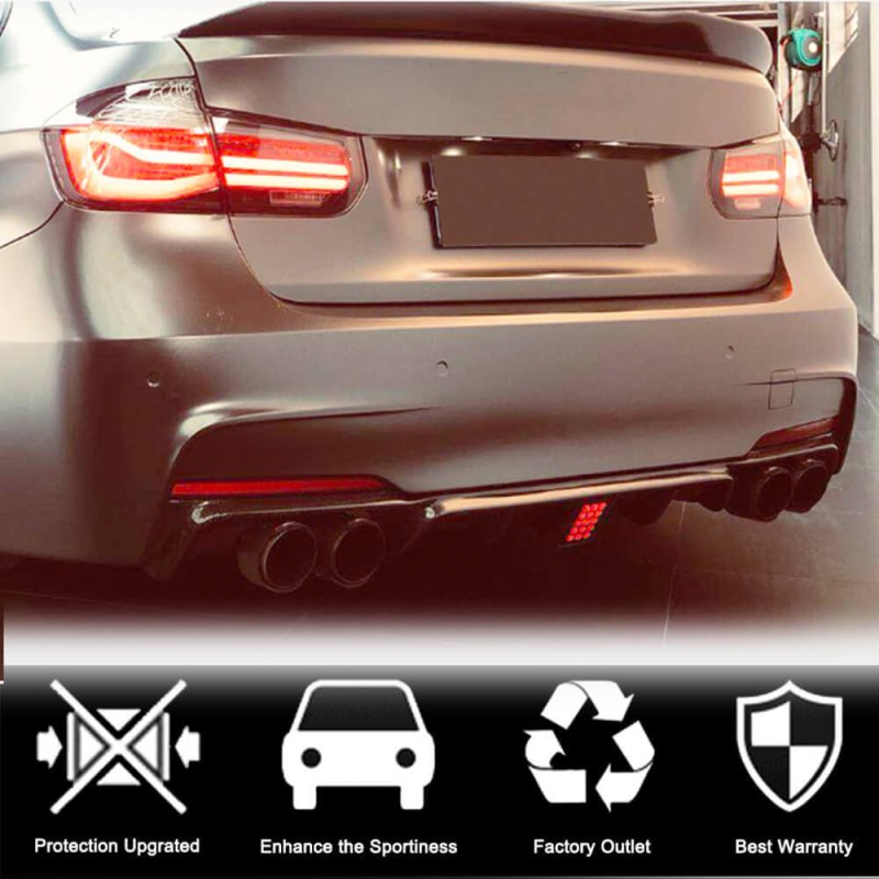 Диффузор заднего бампера Carbon V9 (для M-Sport) для BMW 3 серия F-30/31/34 2012-2019 гг Диффузор заднего бампера Carbon V9 (для M-Sport) для BMW 3 серия F-30/31/34 2012-2019 гг