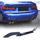 Диффузор заднего бампера V7 (для M-Sport 2018-2022, Карбон) для BMW 3 серия G20/21 2018- гг