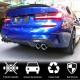 Диффузор заднего бампера V4 (для M-Sport 2018-2022, Карбон) для BMW 3 серия G20/21 2018- гг