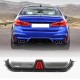 Диффузор заднего бампера Карбон V2 (2017-2020, F90) для BMW 5 серия G30/31