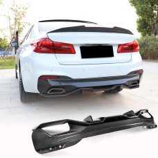 Диффузор заднего бампера Карбон V2 (2017-2020, M-Sport) для BMW 5 серия G30/31