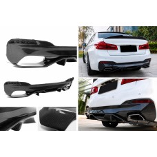 Дифузор заднього бампера V4 (для M-Sport/M5 F90, Карбон) для BMW 5 серія G30/G31 2017-2023 рр