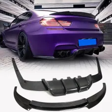 Диффузор заднего бампера Карбон V4 (для M6) для BMW 6 F12/F13/F06 2011-2018 гг