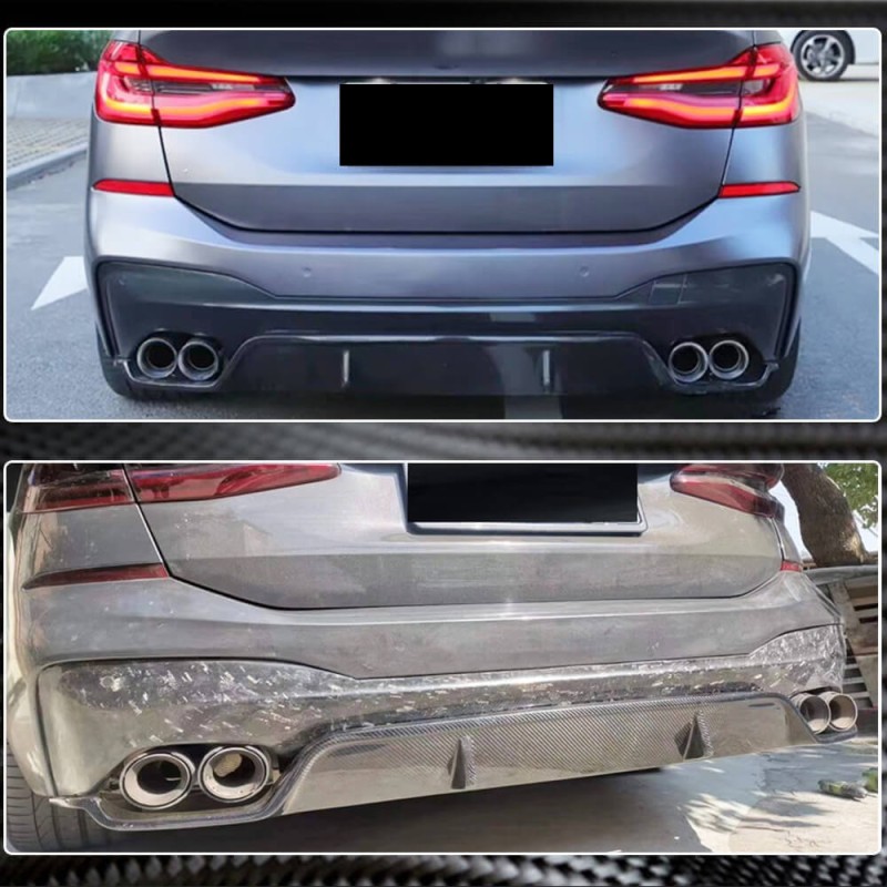 Диффузор заднего бампера V1 для M-Sport 2017-2020, Карбон для BMW 6 серия G32 2017- гг Диффузор заднего бампера V1 для M-Sport 2017-2020, Карбон для BMW 6 серия G32 2017- гг