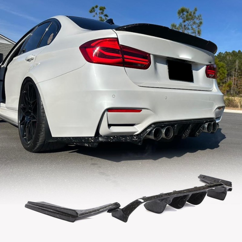 Диффузор заднего бампера V5 (для F82/F83, Карбон) для BMW 4 серия F-32 2012-2020 гг