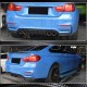 Диффузор заднего бампера V6 (для F82/F83, Карбон) для BMW 4 серия F-32 2012-2020 гг