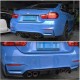 Диффузор заднего бампера Carbon ABS V14 (для F82/F83) для BMW 4 серия F-32 2012-2020 гг