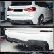 Диффузор заднего бампера (для оригинального M-Sport 2018-2021, Карбон) для BMW X3 G01 2018- гг