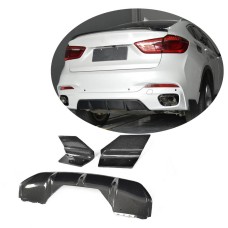 Диффузор заднего бампера Карбон V1 (M-Sport) для BMW X6 F-16 2014-2019 гг