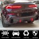 Диффузор заднего бампера Карбон (для M-Competition, 2020-2022) для BMW X6 G06 2019- гг