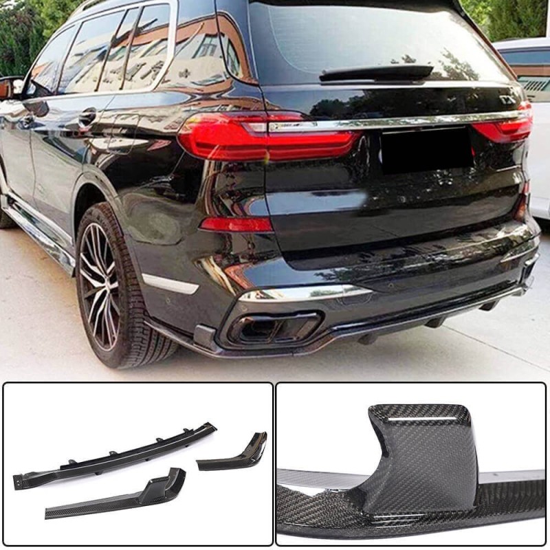 Диффузор заднего бампера Карбон V1 (M-Sport) для BMW X7 G07 2019- гг
