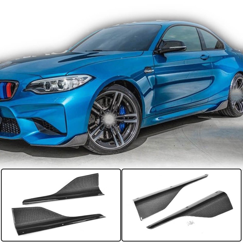 Накладки на пороги Карбон V5 (для M-Competition) для BMW 2 серия F22/23 2014-2021 гг