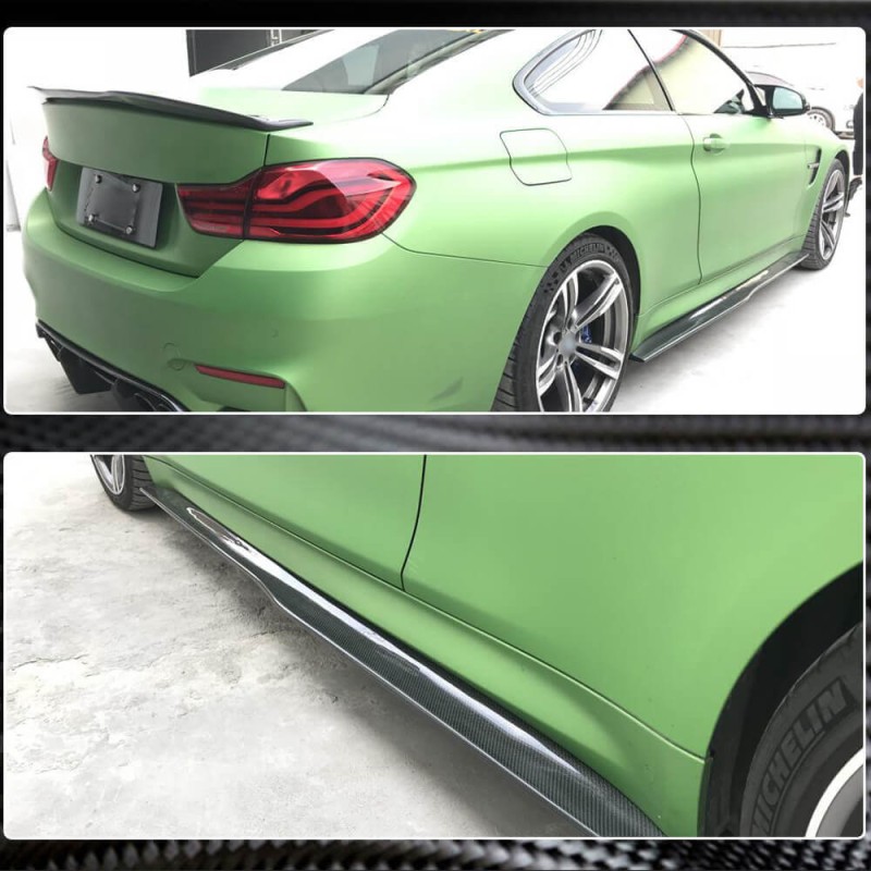 Накладки на пороги FRP V4 (для F82) для BMW 4 серия F-32 2012-2020 гг Накладки на пороги FRP V4 (для F82) для BMW 4 серия F-32 2012-2020 гг