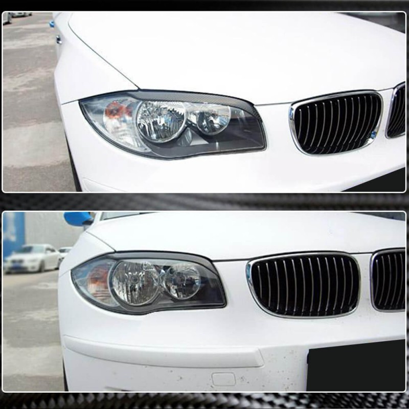 Реснички на фары (Карбон) для BMW 1 серия E81/82/87/88 2004-2011 гг Реснички на фары (Карбон) для BMW 1 серия E81/82/87/88 2004-2011 гг