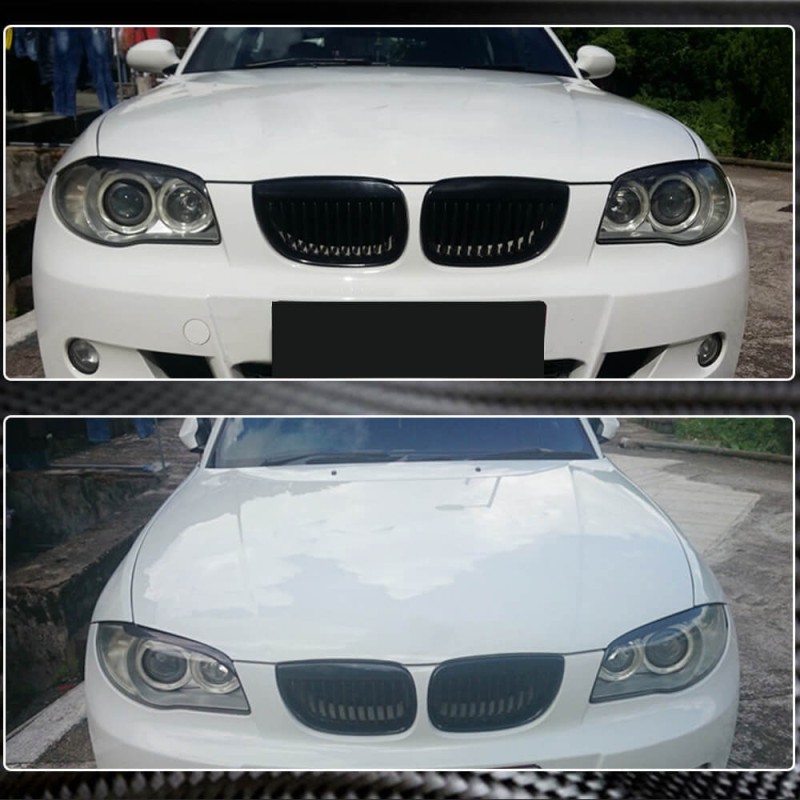 Реснички на фары (Карбон) для BMW 1 серия E81/82/87/88 2004-2011 гг Реснички на фары (Карбон) для BMW 1 серия E81/82/87/88 2004-2011 гг