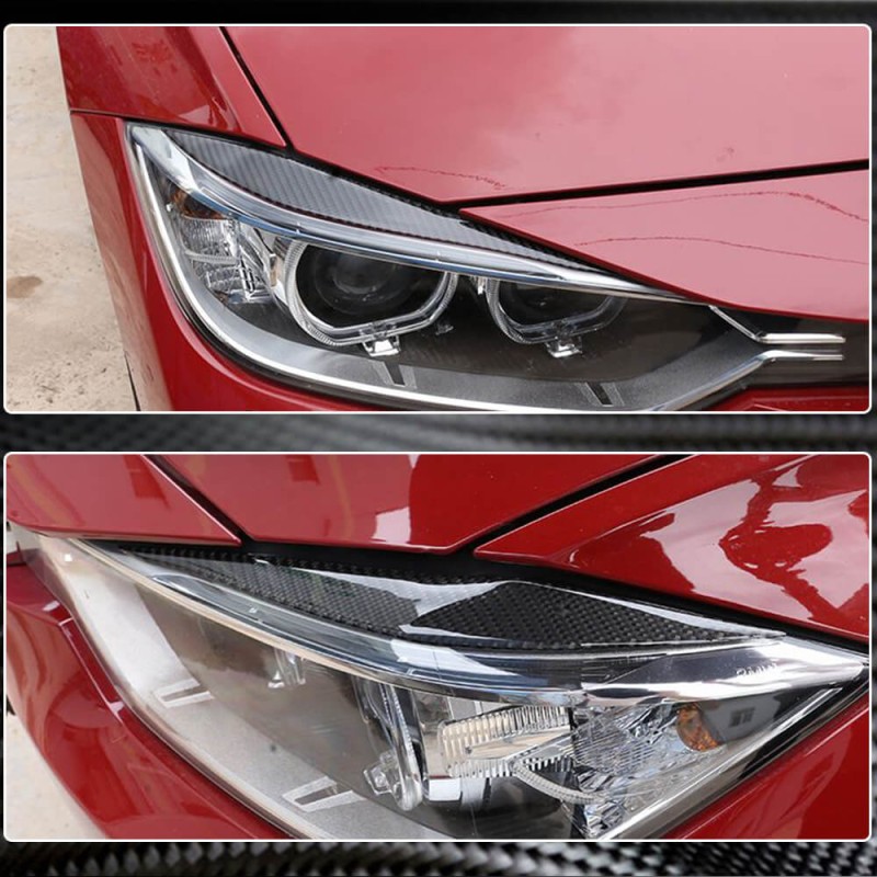 Реснички на Фары V2 (для F30, Карбон) для BMW 3 серия F-30/31/34 2012-2019 гг Реснички на Фары V2 (для F30, Карбон) для BMW 3 серия F-30/31/34 2012-2019 гг