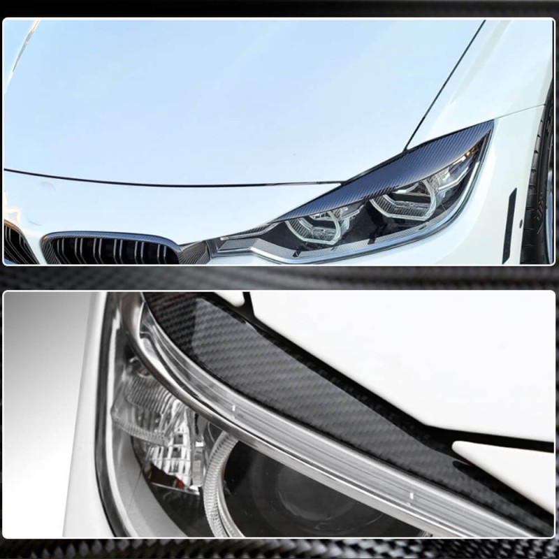Реснички на Фары V2 (для F30, Карбон) для BMW 3 серия F-30/31/34 2012-2019 гг Реснички на Фары V2 (для F30, Карбон) для BMW 3 серия F-30/31/34 2012-2019 гг
