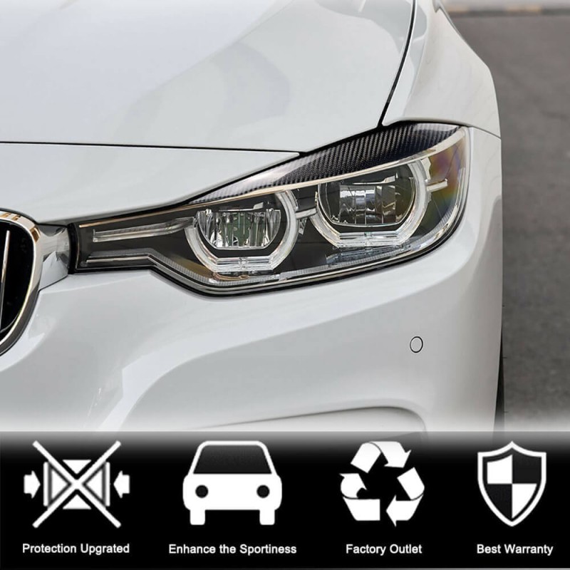 Реснички на Фары V2 (для F30, Карбон) для BMW 3 серия F-30/31/34 2012-2019 гг Реснички на Фары V2 (для F30, Карбон) для BMW 3 серия F-30/31/34 2012-2019 гг