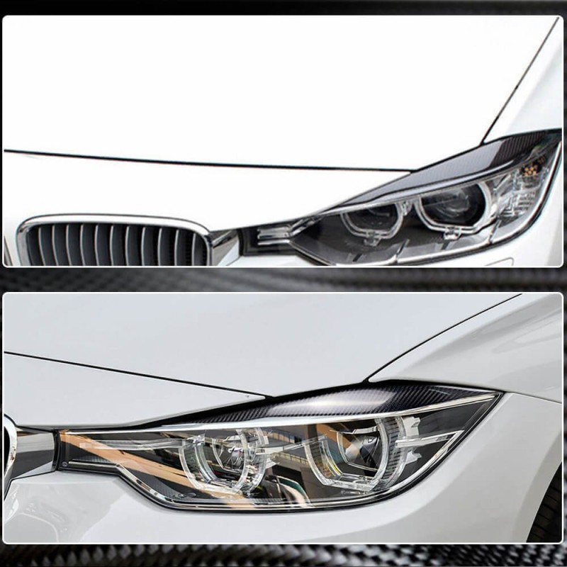 Реснички на Фары V2 (для F30, Карбон) для BMW 3 серия F-30/31/34 2012-2019 гг Реснички на Фары V2 (для F30, Карбон) для BMW 3 серия F-30/31/34 2012-2019 гг