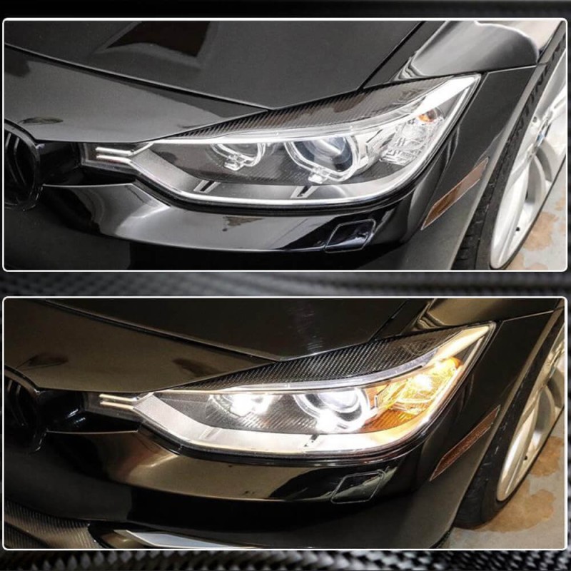 Реснички на Фары V2 (для F30, Карбон) для BMW 3 серия F-30/31/34 2012-2019 гг Реснички на Фары V2 (для F30, Карбон) для BMW 3 серия F-30/31/34 2012-2019 гг