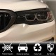 Реснички на фары Сухой карбон (2017-2020) для BMW 5 серия G30/31
